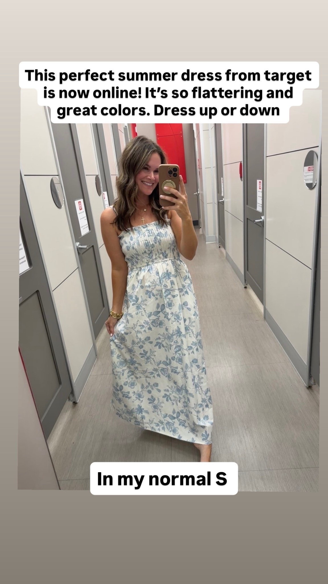 This target dress honestly blew me away. . Flattering in all the right places, comfy enough for mom life and cute enough for everything. Throw a denim jacket over now and wear solo in summer spring. Honestly perfect for brunch, shopping events ✨ #targetfashion 

#LTKOver40 #LTKootd #LTKSaleAlert
