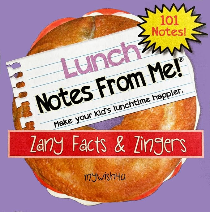101 Tear-Off Lunch Box Notes for Boys and Girls, Zany Facts & Zingers, Inspirational, Motivationa... | Amazon (US)