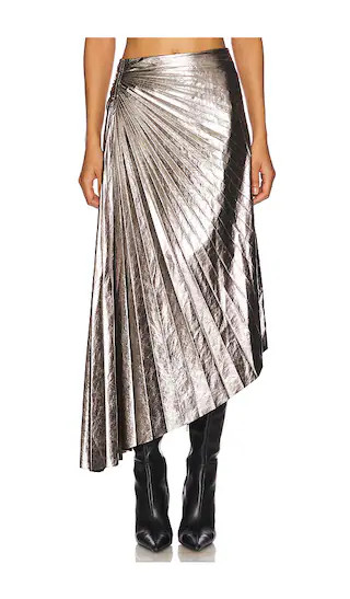 A.L.C. Tracy Skirt in Metallic Silver. - size 0 | Revolve Clothing (Global)