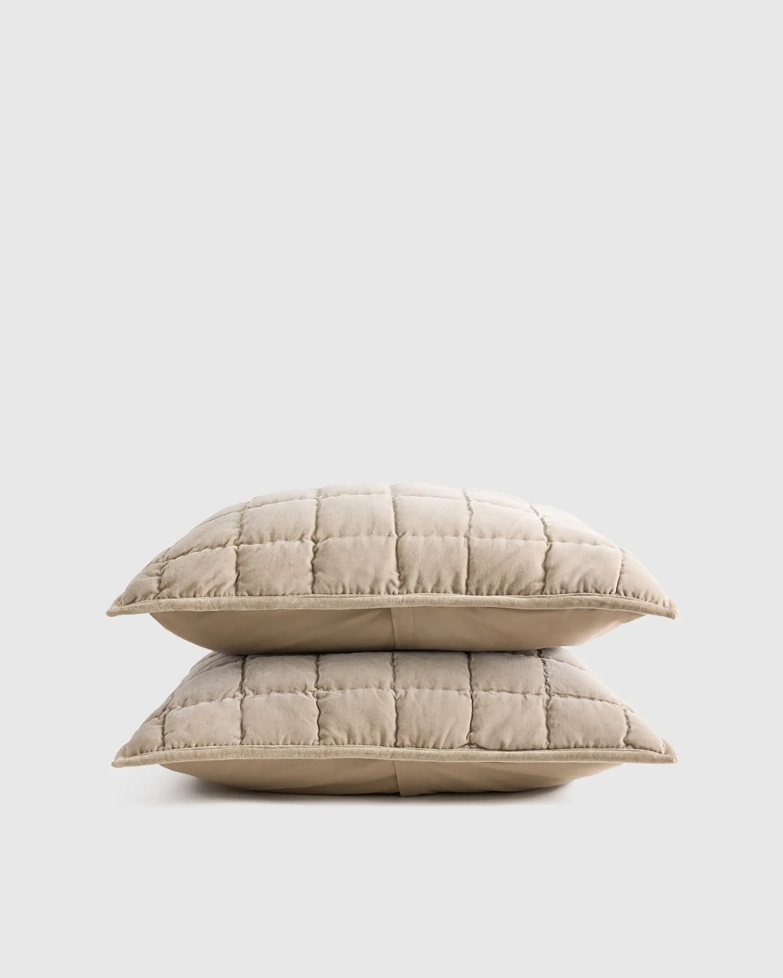 Cotton Velvet Quilted Sham Set | Quince