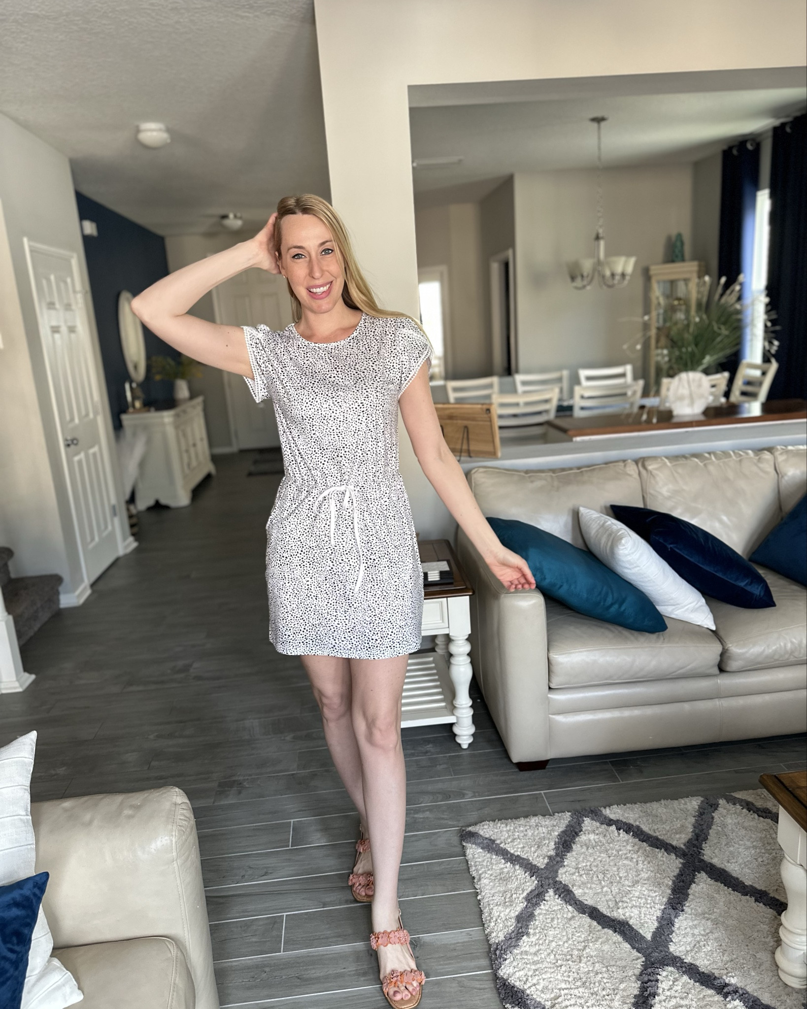 Comfy spotted dress 
🤍  this dress is so cute, comfy and stretchy
🤍 i am 5’10”  and i love the fun girly flair of this dress
🤍 fits true to size, wearing size small


#LTKFindsUnder100 #LTKStyleTip #LTKFindsUnder50