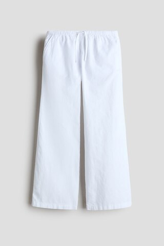 H & M - Linen-Blend Pants - White | H&M (US + CA)
