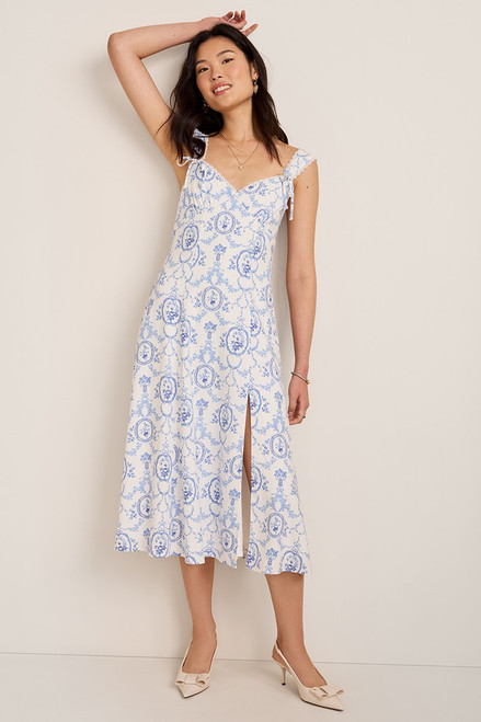 Lora Toile Print Midi Dress | Francesca's