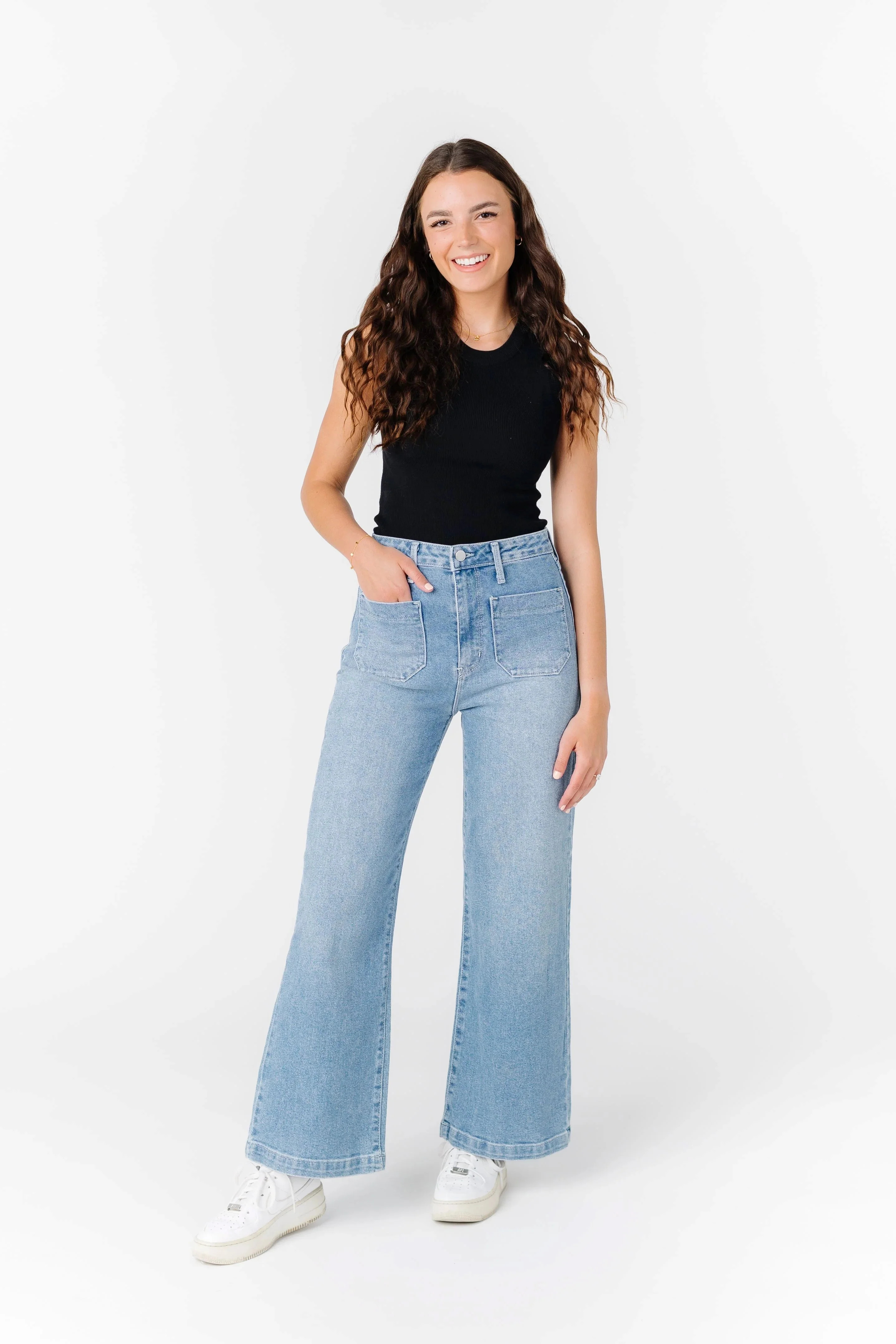 Date Time Pocket Wide Leg Jeans | Called To Surf
