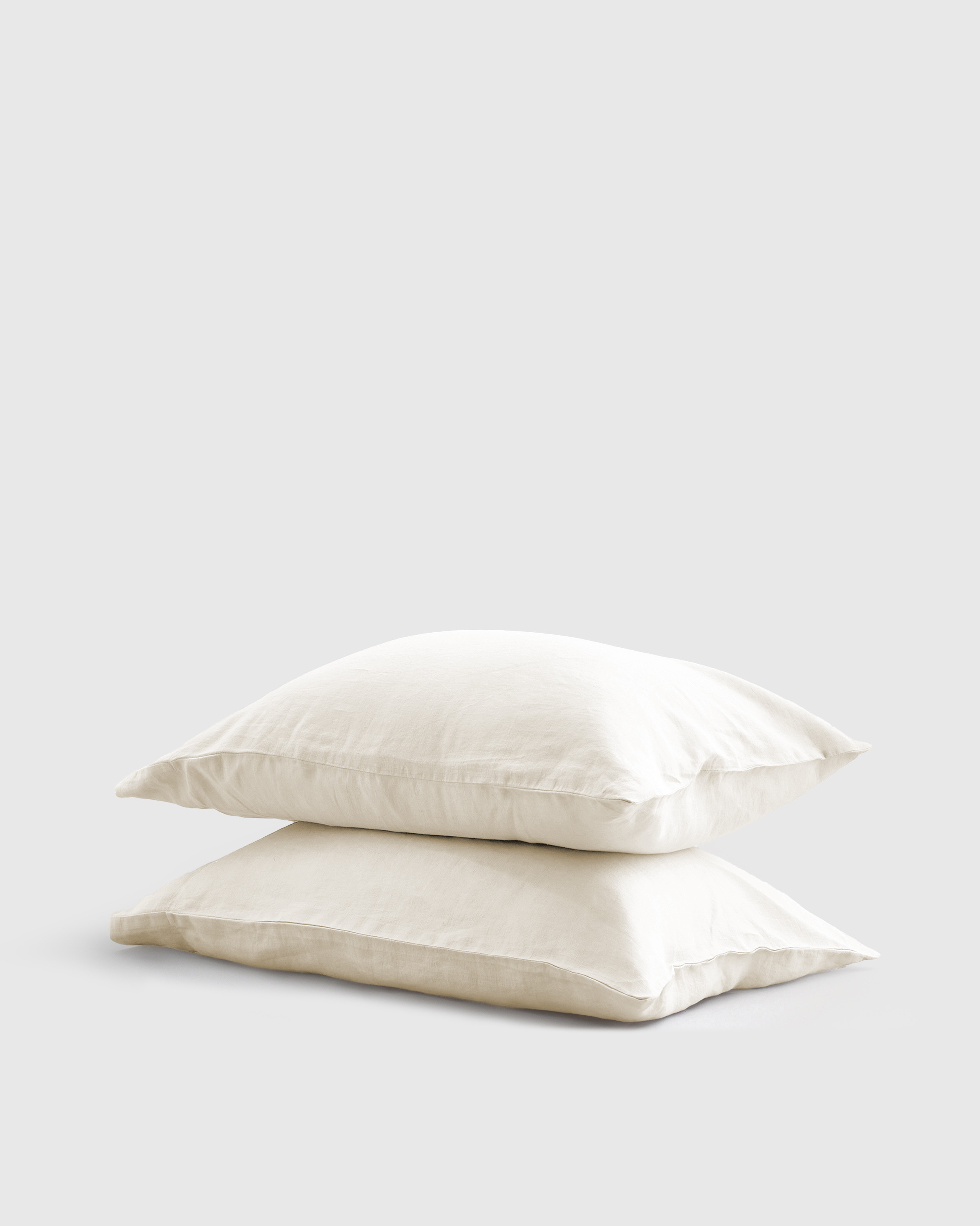Quince | European Linen Pillowcase Set in Ivory, Size King | Quince