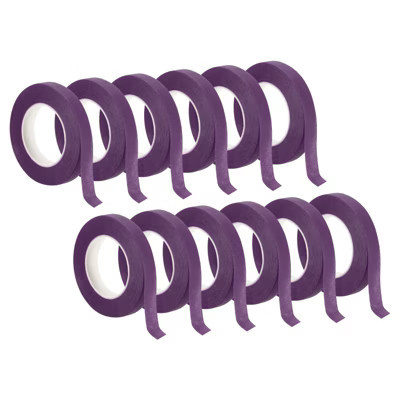 Unique Bargains Waterproof Colorfast Elastic Crepe Paper Flowers Bouquets Tapes 12 Pcs Purple | Target