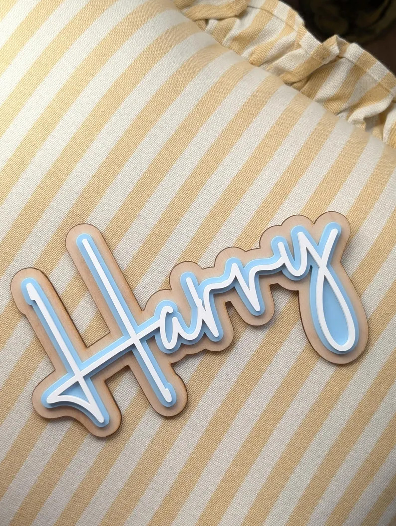 Personalised Children's Name Sign | Pastel Colour Children’s Door Plaque | Nursery Decor | Play... | Etsy (US)