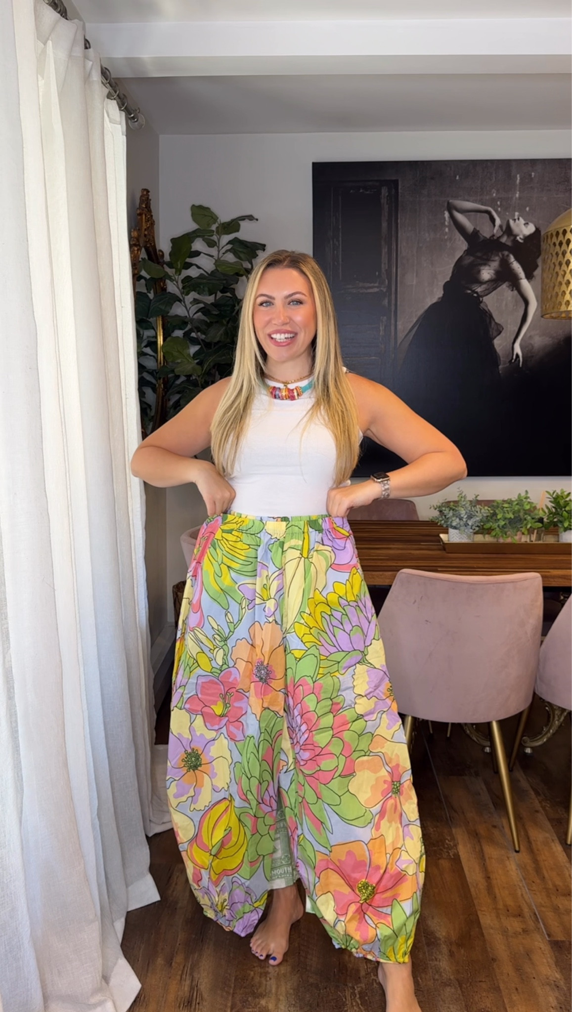 such fun farm rio balloon pants. slightly sheer and perfect for the beach. wearing a medium. vacation outfits beach 

 #LTKootd #LTKSwim #LTKTravel