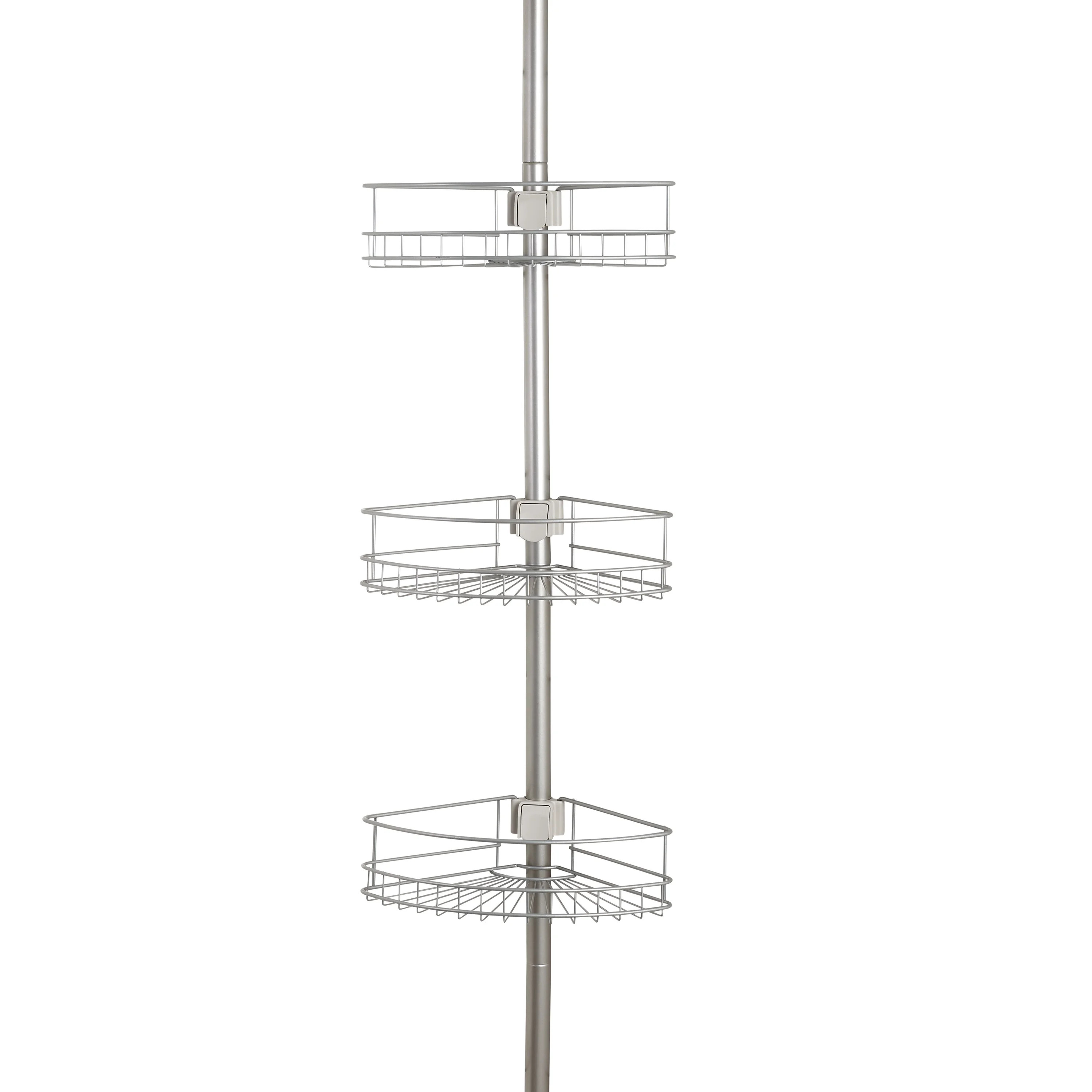 Mainstays Satin Nickel Tension Pole Shower Caddy - Walmart.com | Walmart (US)