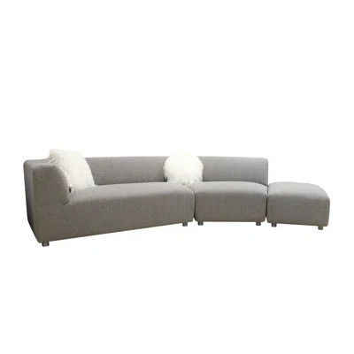 Portfino Modern Sectional Sofa, Grey | Wayfair North America