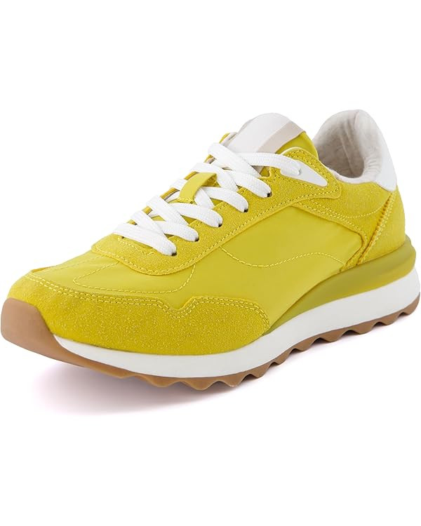 CUSHIONAIRE Women's Kicks lace up Nylon Sneaker +Comfort Foam, Wide Widths Available | Amazon (US)