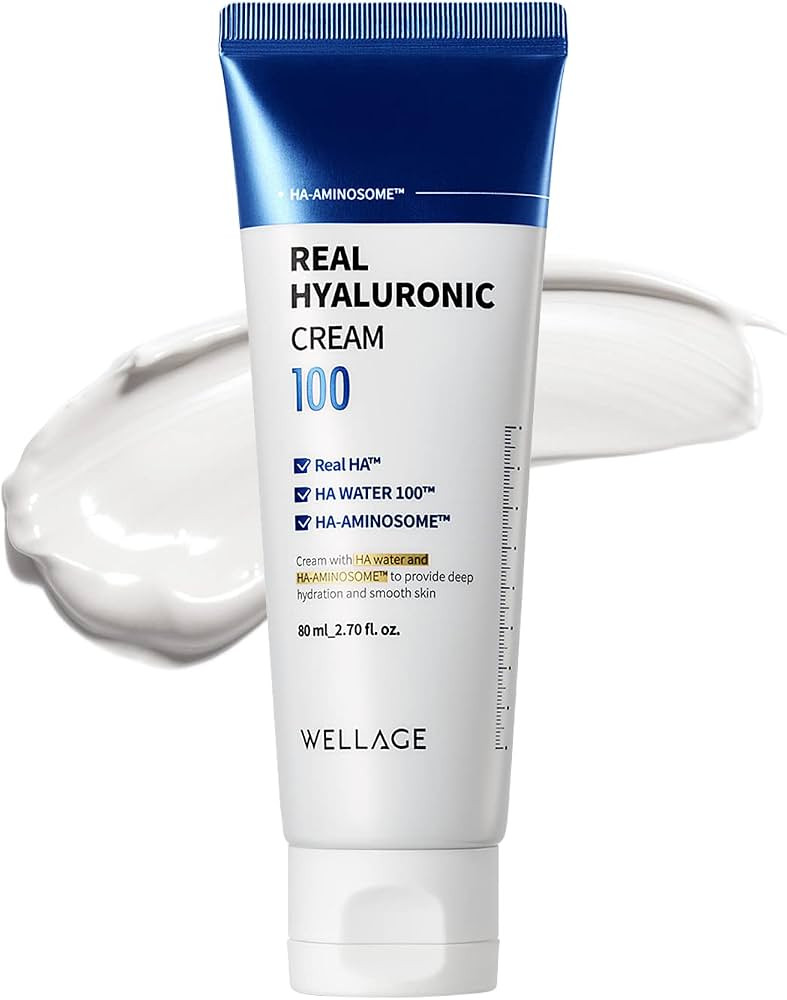 wellage Real Hyaluronic Cream 100-100% Pure Hyaluronic Acid Face Moisturizer - Powerful Moisturiz... | Amazon (US)