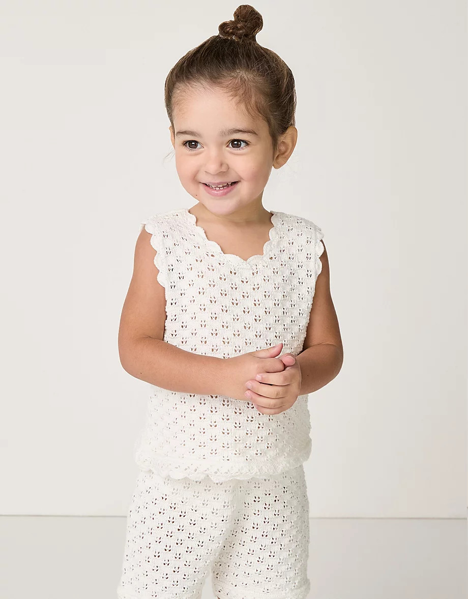 Organic Cotton Crochet Vest & Shorts Set (0–18mths) | The White Company UK & ROW