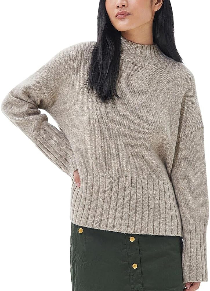 Barbour Women's Winona Knitted Jumper, Light Fawn | Amazon (US)
