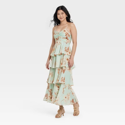 Women's Tiered Ruffle Maxi A-Line Dress - A New Day™ | Target