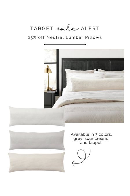25% off these neutral lumbar pillows! Available in 3 colors: grey, sour cream, and taupe. 

Bedroom, bedding, bed pillow, neutral home, affordable home decor, interior decor 

#LTKsalealert #LTKunder50 #LTKhome