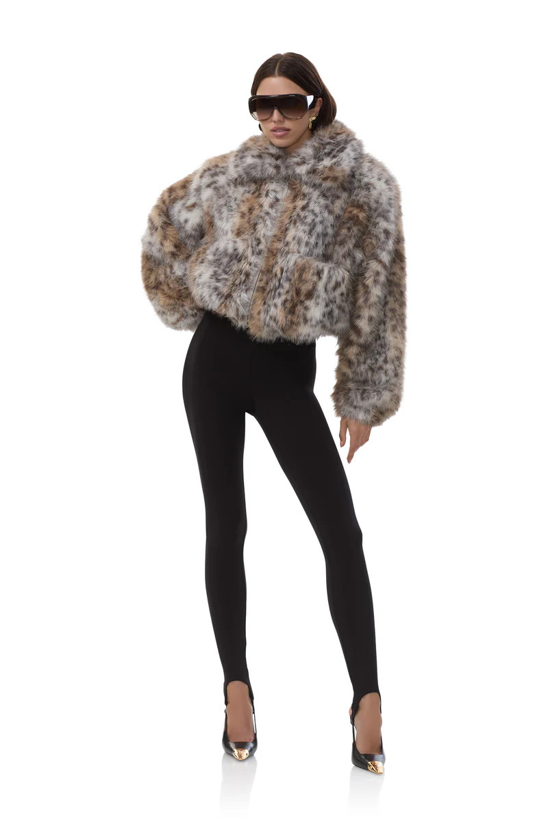 Norway Fur Jacket - Bambi Print | ShopAFRM