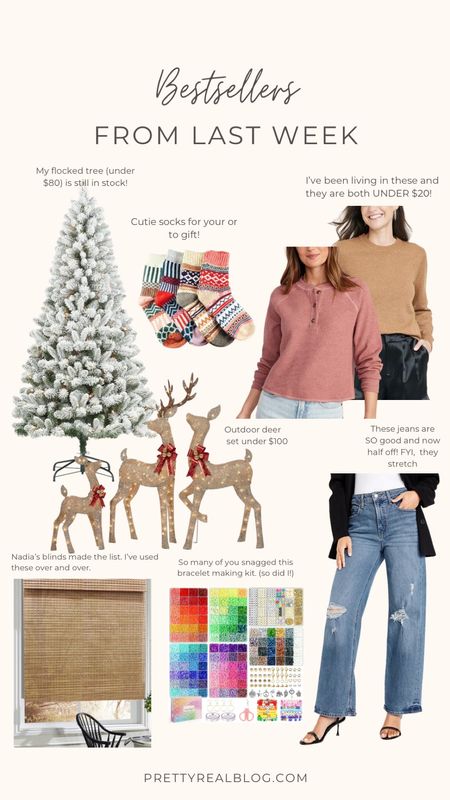 Last weeks top sellers, Christmas tree, gift guide, gift for tween girls, 50% wide leg jeans, gift idea for her, super soft shirts under $20, outdoor Christmas decor

#LTKhome #LTKHoliday #LTKfindsunder50