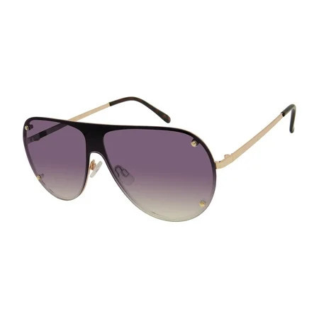 Martha Stewart Women's MS106 Metal UVA and UVB Protective Shield Aviator Fashion Sunglasses, 140mm | Walmart (US)