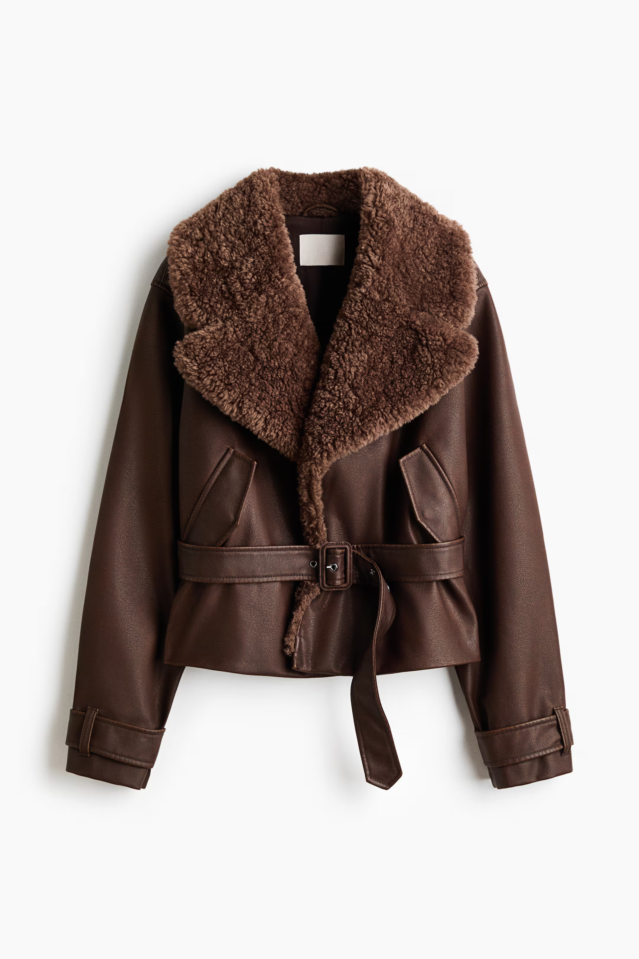 Biker Jacket with Teddy Fleece Collar | H&M (US + CA)