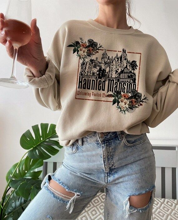Vintage the Haunted Mansion Sweatshirt Disney Halloween - Etsy | Etsy (US)