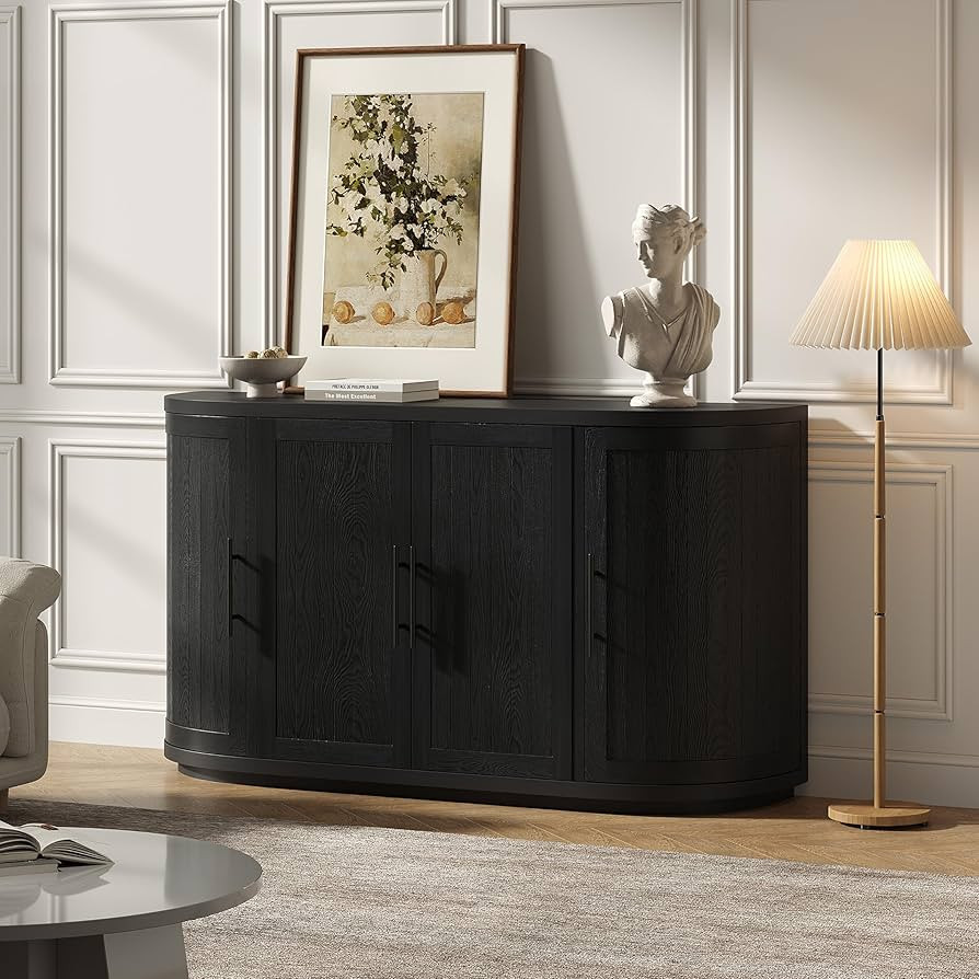 Christopher Knight Home Tian Modern Wooden Kitchen Sideboard Cabinet with Metal Handles, Living R... | Amazon (US)