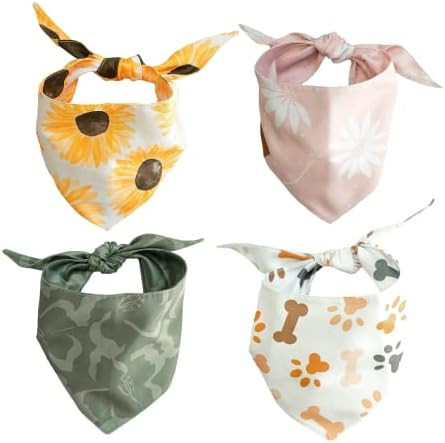 Call The Pawparazzi Dog Bandanas - 4 Pack - Summer Collection - Adjustable Fit | Small, Medium & ... | Amazon (US)