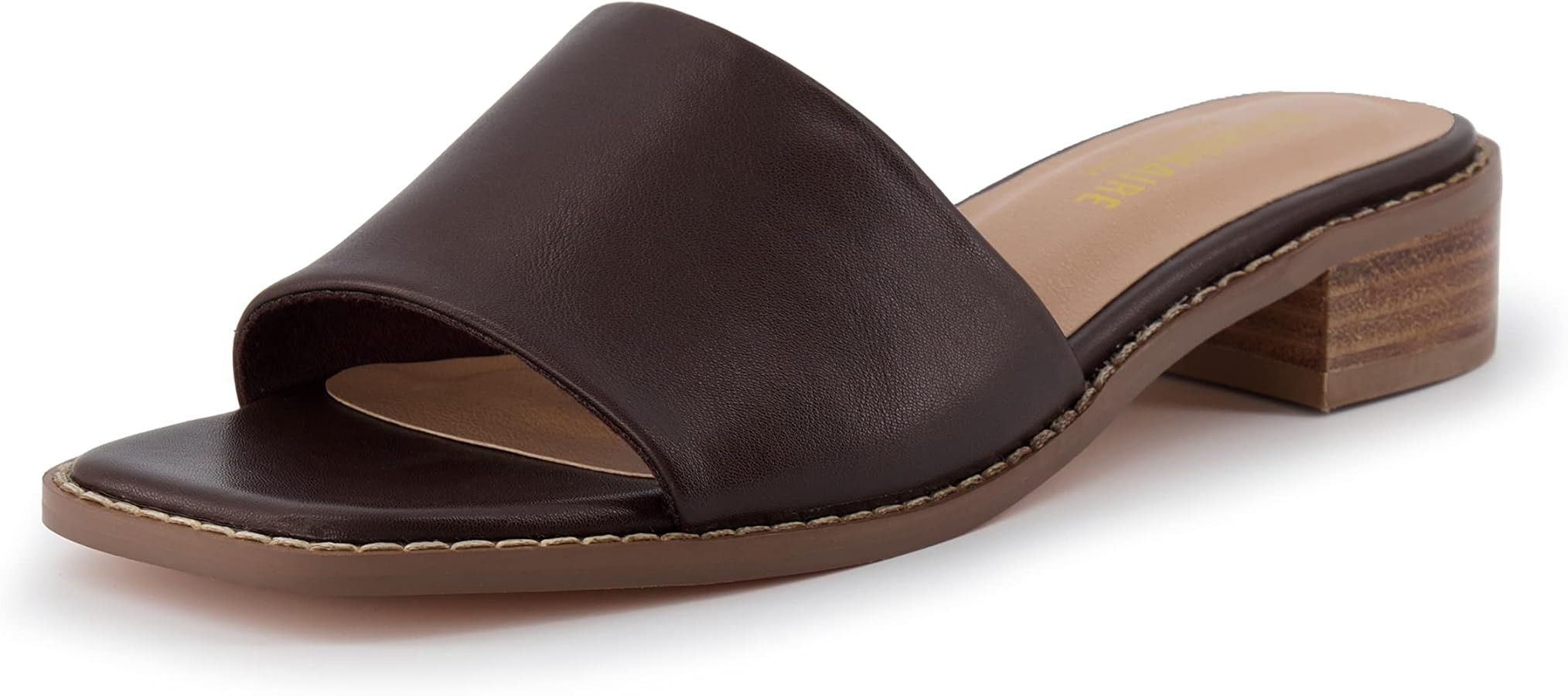 CUSHIONAIRE Women's Sage low block heel slide sandal +Memory Foam and Wide Widths Available | Amazon (US)