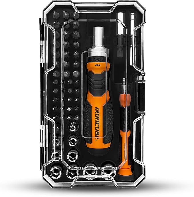 Ratcheting Screwdriver Set: 56-Piece Magnetic Multi Bits Tool Kit with Case | Amazon (US)