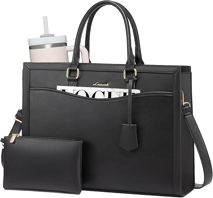 LOVEVOOK Laptop Tote Bag for Women, Office Work Bag Briefcase fit for 15.6 inch Laptop, Large Cap... | Amazon (US)