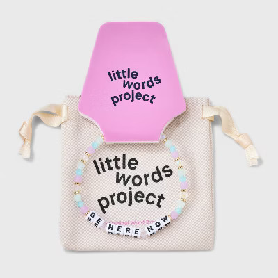 Little Words Project Be Here Now Beaded Bracelet - Pink/Blue M/L | Target