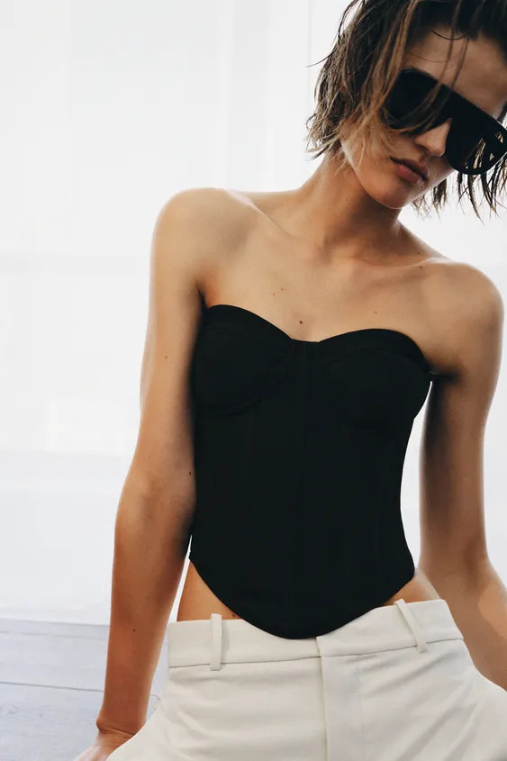 ZW COLLECTION CORSET TOP | Zara UK