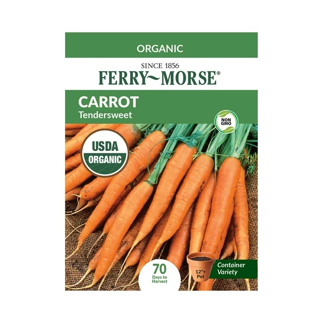 Ferry-Morse 575MG Organic Carrot Tendersweet Annual Vegetable Seeds, Full Sun | Walmart (US)