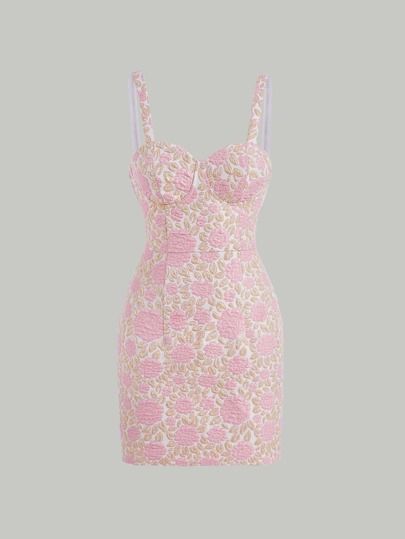 SHEIN MOD Floral Jacquard Bustier Cami Dress
       
              
              $19.99        
... | SHEIN