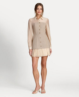 Women's Twofer Collared Neck Short Dress | Macy's