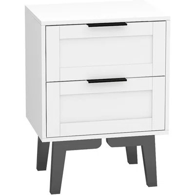 Modern White Night Stand With Drawer Mid Century Wooden Nightstand Bedside Table End Table With Storage For Bedroom Bed Side Table With Drawers White | Wayfair North America