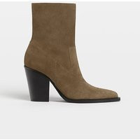 Stradivarius Bottines cowboy à talon en cuir CUIR 38 | Stradivarius (FR)