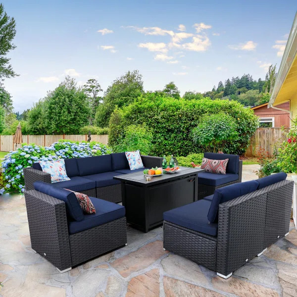 Mcgahan Wicker/Rattan 7 - Person Seating Group with Cushions | Wayfair North America