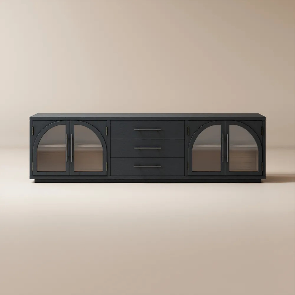 Valborg Wood TV Stand, 70" | Hernest