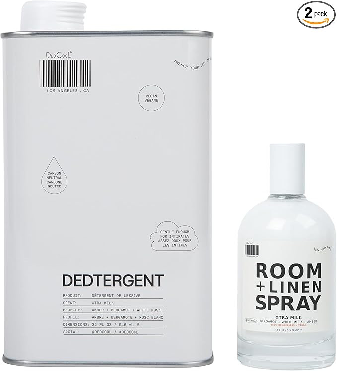 DedCool Room + Linen Spray & Liquid Laundry Detergent Bundle | Xtra Milk | Bergamot, White Musk &... | Amazon (US)