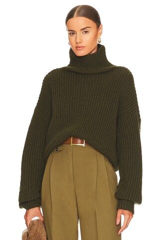 ANINE BING Sydney Sweater in Olive from Revolve.com | Revolve Clothing (Global)