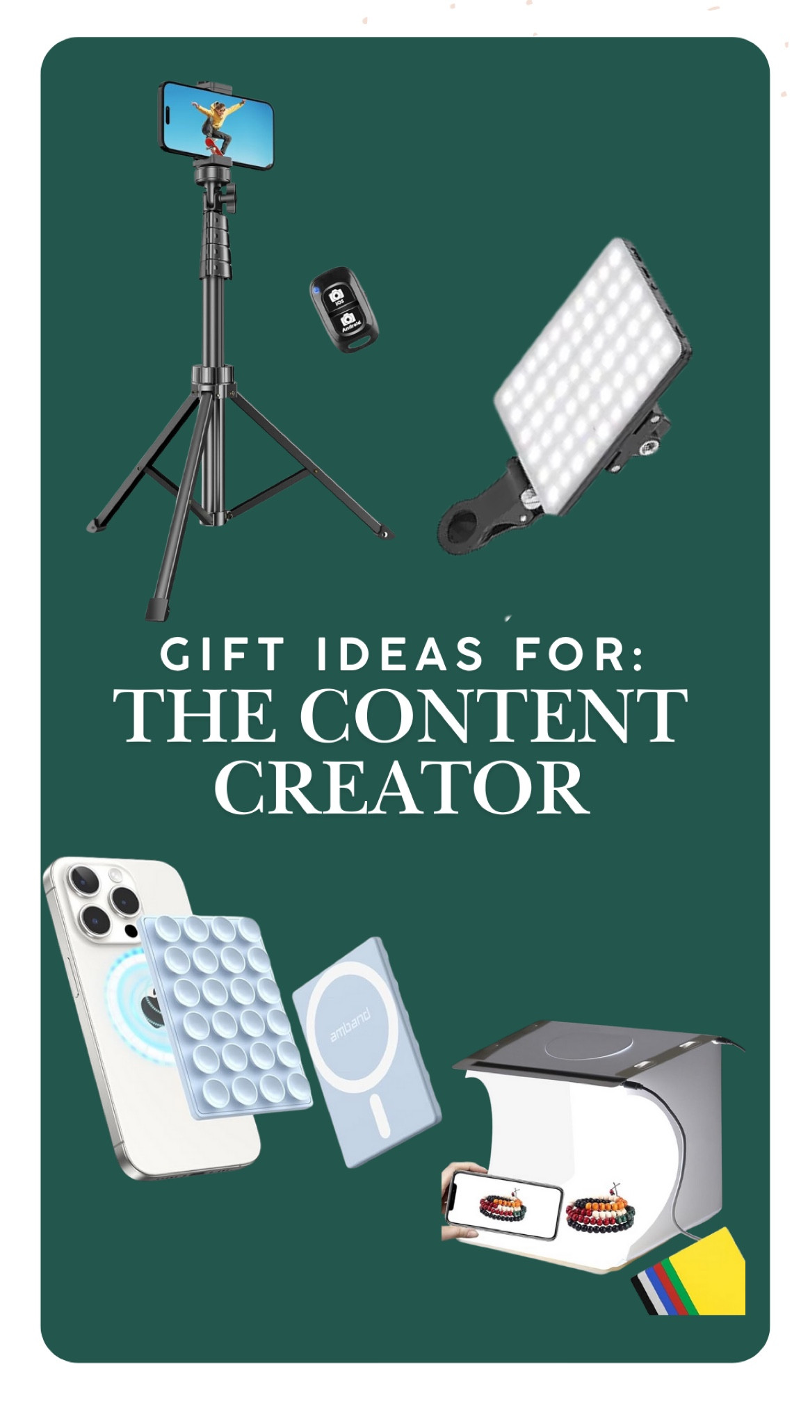 Gift guide series is back and we have some fun ideas for the content creators in your life! 

#LTKGiftGuide #LTKFindsUnder50 #LTKHoliday