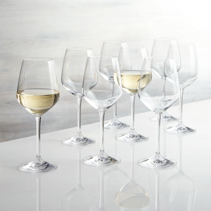Nattie White Wine Glasses, Set of 8 + Reviews | Crate and Barrel | Crate & Barrel