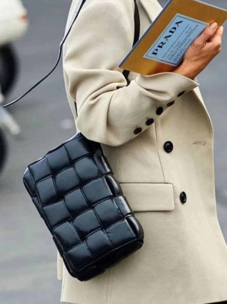Padded Cassette Bag Puffy Purse Handbag Small Tote Gift | Etsy | Etsy (US)
