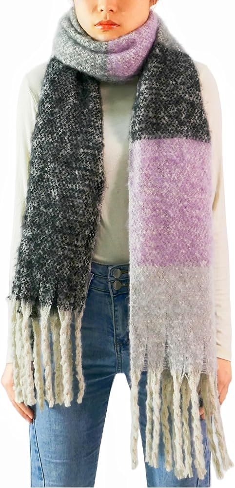 Wander Agio Winter Warm Scarf for Women Long Shawl Large Scarves Cold Weather Thick Blanket Scarf... | Amazon (US)