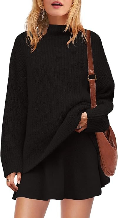 SENSERISE Womens Sweater Skirt Set 2 Piece Outfits Matching Lounge Sets Turtleneck Knit Tops Mini... | Amazon (US)