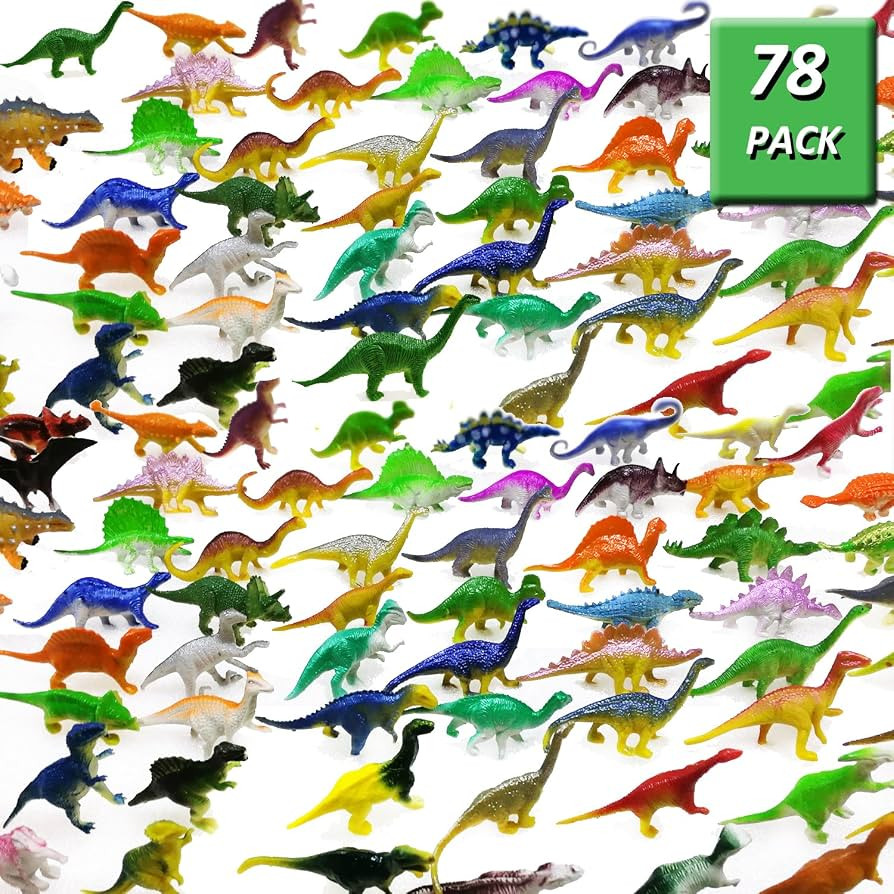 OuMuaMua Dinosaur Toys, Plastic Mini Dinosaur Figure Toy Set Including T-rex, Stegosaurus, Monocl... | Amazon (US)