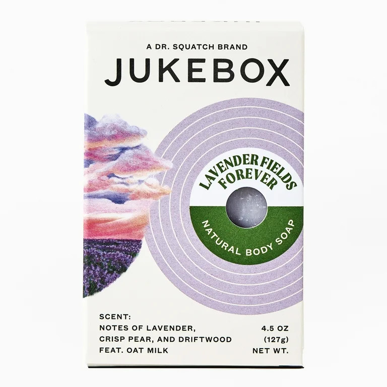 Jukebox Lavender Fields Forever Natural Bar Soap for Women Bathroom and Bath Soap, 4.5 oz | Walmart (US)
