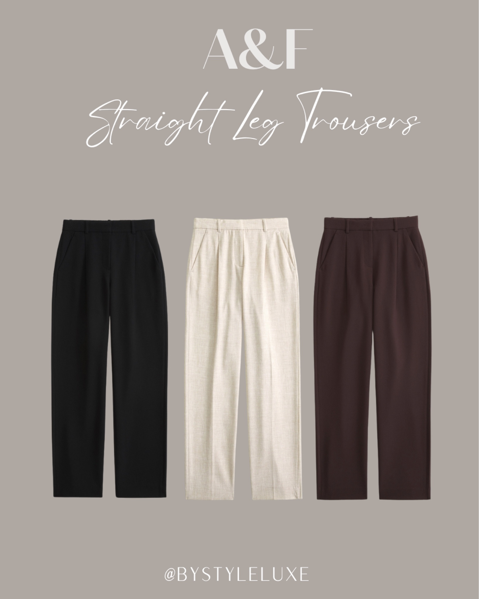 Abercrombie Straight Leg Trousers - staple tailored trousers that style perfectly with trainers and flats 

#autumn #autumnoutfit #workwear 

#LTKworkwear #LTKautumn #LTKstyletip
