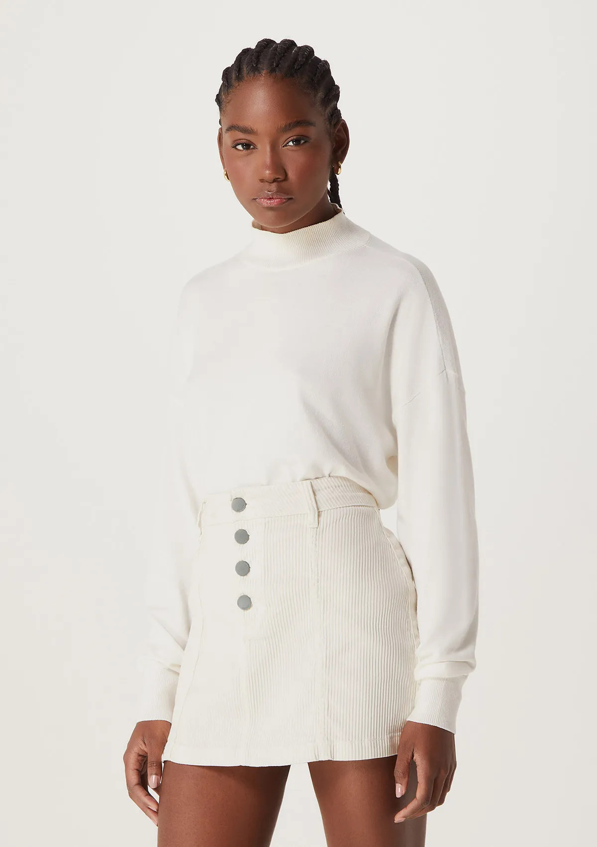 Blusão Básico Feminino Gola Alta Em Tricô - Hering Store | Hering (BR)